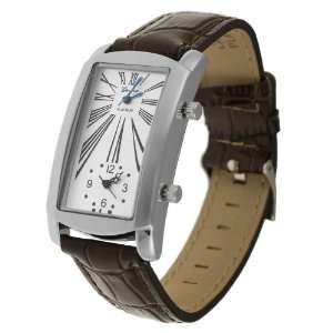  Geneva Platinum Dual Face Faux Leather Watch: Jewelry