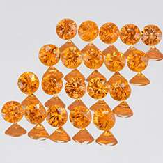 3mm 20pcs Round Natural Yellowish Orange Sapphire yos1  