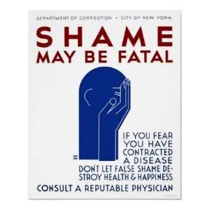  Shame May Be Fatal 1937 WPA Poster: Home & Kitchen