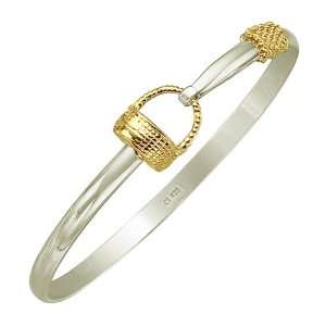   Silver 18K Gold Plated Woven Gift Basket Bangle Bracelet Jewelry