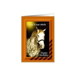  98th Happy Birthday ~ Rodeo Horse Card: Toys & Games