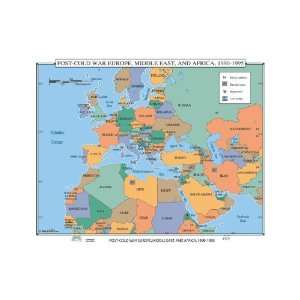 Universal Map World History Wall Maps   Post Cold War Europe, Middle 