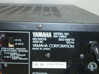 Yamaha Natural Sound Model RX V850 Stereo Receiver 027108936109  