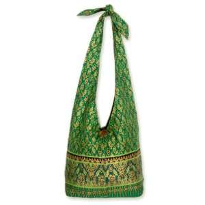  Cotton sling tote bag, Royal Thai Emerald Home 