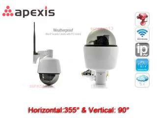   Outdoor Waterproof WLAN IP Camera PTZ CCTV 3x Optical Zoom WHT  