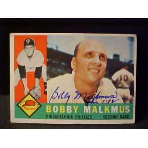 Bobby Malkmus Philadelphia Phillies #251 1960 Topps Autographed 