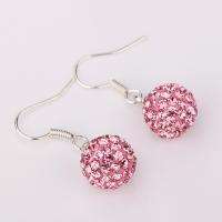 wholesale free shipping crystal Charms Beads Shamballa earrings  