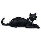 Mystical Mystery Black Cat Figurine With Swarovski Crystal