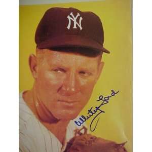  Whitey Ford NY Yankees Signed In Person Autographed Color 