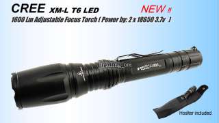 1600Lm Zoomable CREE XML XM L T6 LED Flashlight Torch Zoom in&out Z16 