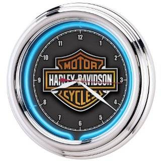 Harley Davidson® Essential Bar & Shield Neon Clock