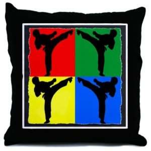 Martial Arts Boxes Throw Pillow 