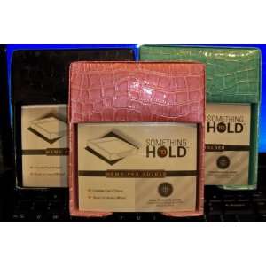 Marbled Leather Something to Hold Lrg (Pink) Memo Pad Holder w./ Pad 