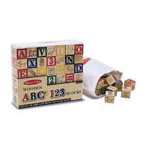  Melissa and Doug Wooden ABC/123 Blocks: Toys & Games