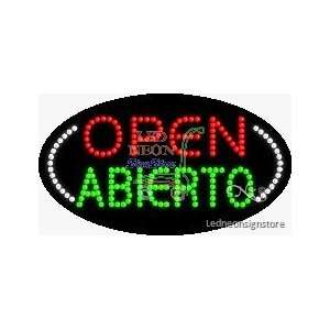  Open Abierto LED Business Sign 15 Tall x 27 Wide x 1 