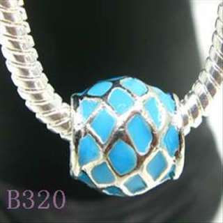 BLUE Screw European Bead Charm Fit Bracelet* B320*  