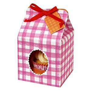  Meri Meri Pink Gingham Cupcake Box, Small 4 Pack: Kitchen 