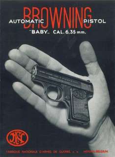FN AND BROWNING BABY .25 (6.35mm) PISTOL MANUAL ON CD  
