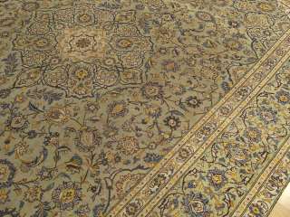   Beautiful Handmade Antique 1930s Persian Royal Kashan Wool Rug 2504