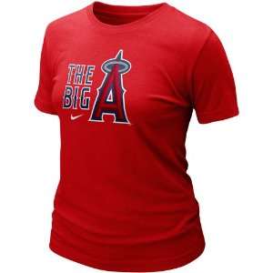  Nike Los Angeles Angels of Anaheim Ladies Red Local T 
