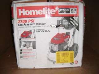 HOMELITE 2700PSI HONDA GAS PRESSURE WASHER UT80993  