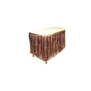   : Multi Colored Metallic Fringed Table Skirt: Health & Personal Care