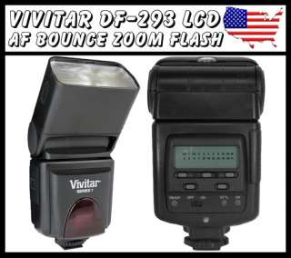 VIVITAR DF 293 TTL LCD BOUNCE ZOOM AF FLASH FOR PENTAX 0681066796917 
