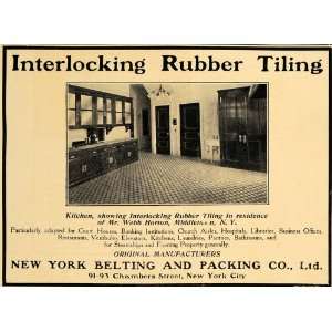  1907 Ad Rubber Tile Webb Horton New York Belting Co 