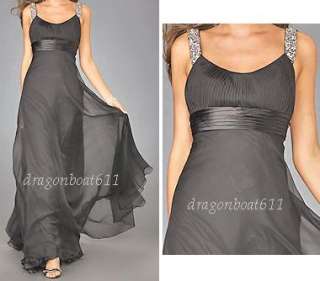 DARK GRAY Maternity Formal Evening Gown Cocktail Party Dress 