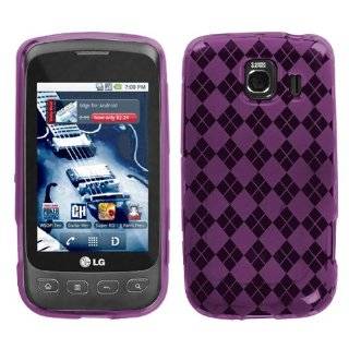  Hot Pink Argyle Candy Skin Cover For LG LS670(Optimus S 