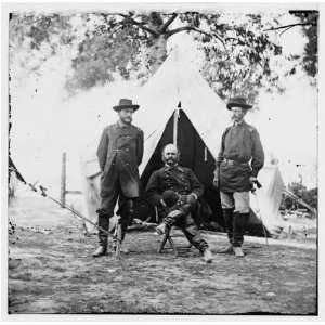   Virginia. Gen. Ambrose E. Burnside and staff officers