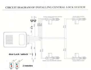 keyless entry car alarm central power lock 2/4 doors  