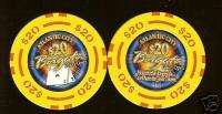 20 Borgata Poker Open Atlantic City Casino Chip LE WPO  