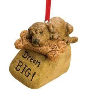 Stone Resin Dream Big Dog Ornament: Home & Kitchen