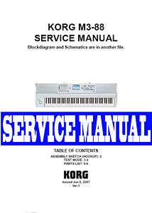 KORG M3 61 M3 61 ~> REPAIR / SERVICE MANUAL 
