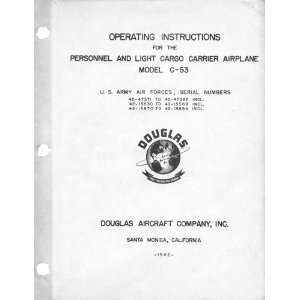   Douglas C 53 Aircraft Operating Manual Mc Donnell Douglas Books