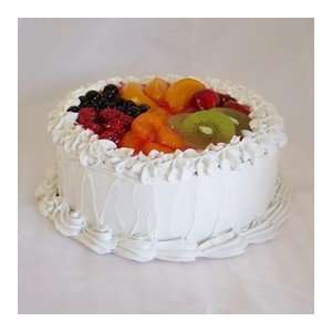   Tasty Looking Faux Vanilla Frosted Cake W/fruit & Glaze: Toys & Games