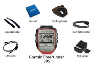 Garmin Forerunner 305 GPS Enabled Sports Wrist Mounted Watch 