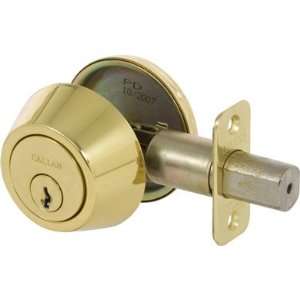  Callan Single Cylinder US3 Deadbolt Polished Brass 