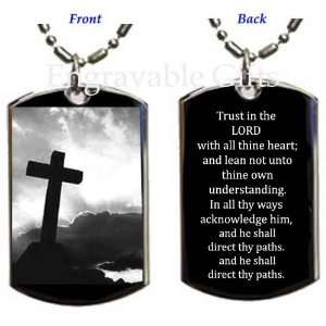 Trust in the Lord Proverbs 3:5 prayer Your Protection Pendant Necklace