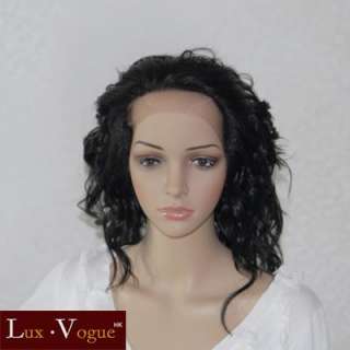 Handsewn Synthetic FULL LACE FRONT Curly Wigs 9155#1B  