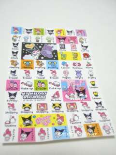 Sanrio My Melody x Kuromi Sticker for Schedule 2 Sheets  