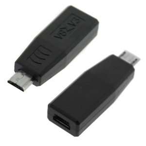  GTMax Black Mini USB to Micro USB charger Converter 