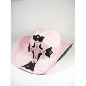  Crystal Chopper Cowboy Hat   Pink/Black 