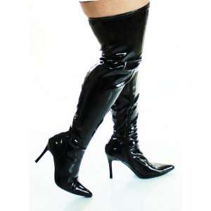 Wide Calf Thigh High Over the Knee Pointy Toe Plus Size Womens Boots 
