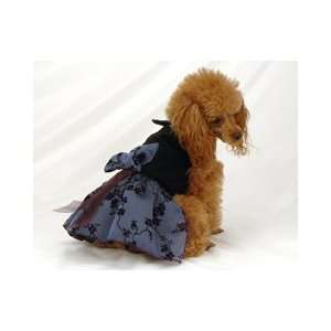  Emma Rose Rosies Silk and Velvet Blue Evening Dog Dress 