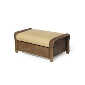   Flanders Reflections Wicker Cushion Side Patio Ottoman Ash Finish