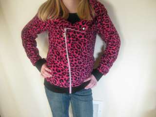   Avril Lavigne Girls CHILD Leopard Woobie Jacket LARGE 12 14 NWT  