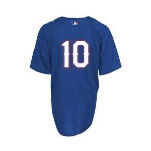   Authentic Michael Young BP Jersey   Royal Large: Sports & Outdoors