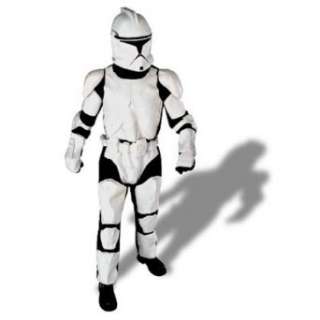  Mens Deluxe Clone Trooper Costume With Body Armor, Gloves 